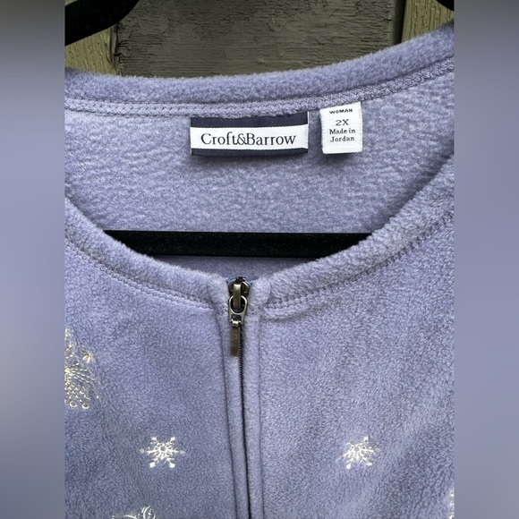 Vintage Croft & Barrow Lavender Embroidered Zip-Up Jacket - Picture 3 of 6